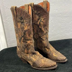 🔥 Dan Post Western Boots Womens Nvisible Retro Camo Sniptoe Brown DP3597 Sz 7M