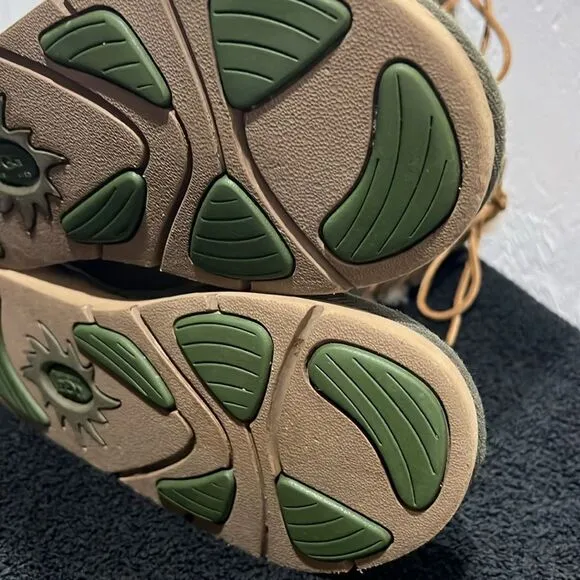 🔥🔥 UGG Australia Whitley 5230 Women's Sz 7 Olive Green Lace Up Tall  Boots - E