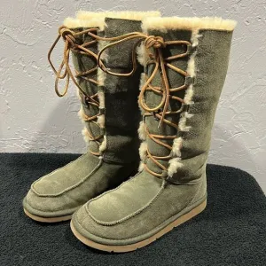 🔥🔥 UGG Australia Whitley 5230 Women's Sz 7 Olive Green Lace Up Tall  Boots - E