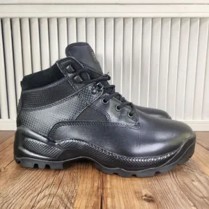 5.11 Tactical ATAC 6&quot; Side Zip Mens Sz 9.5 Black Leather Ankle Work Boots 12018