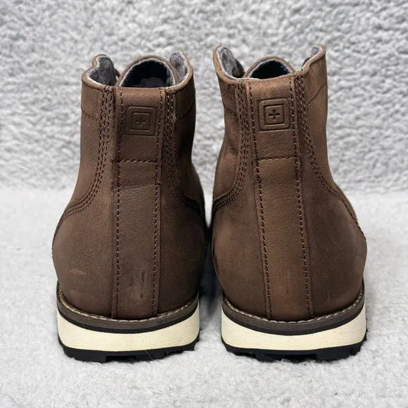 5.11 Tactical Mission Ready Mens Size 12 Chukka Boots Brown Leather Vibram Sole