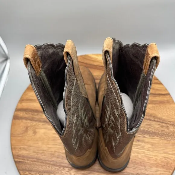 ACME Boots Womens Size 9.5 M Brown Leather Western Cowboy