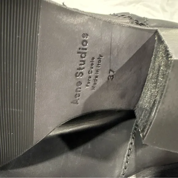 Acne Black Ankle Boots Sleek Chelsea Style
