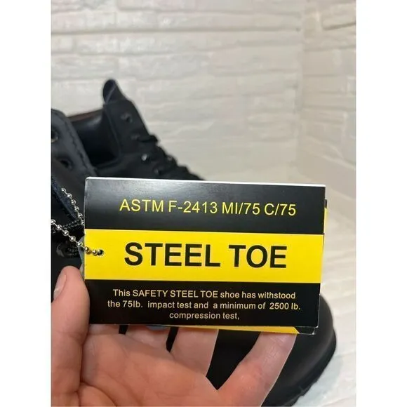 Ad Tec MEN'S 8&quot; COMPOSITE TOE WATERPROOF Black Work boots
