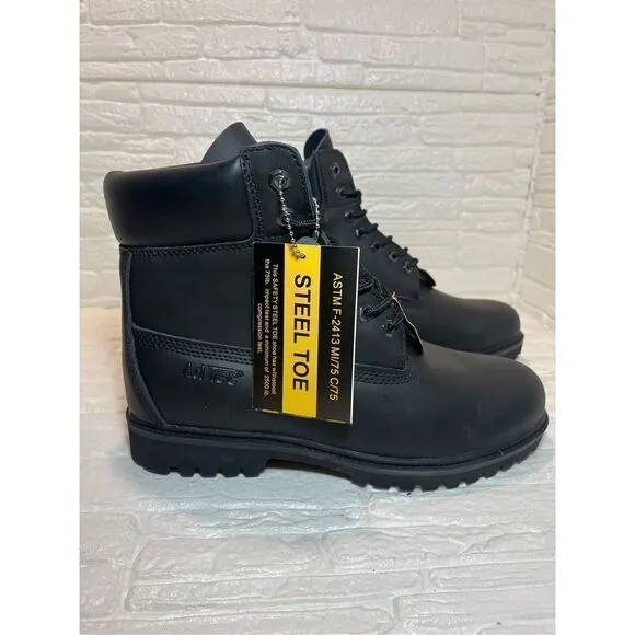 Ad Tec MEN'S 8&quot; COMPOSITE TOE WATERPROOF Black Work boots