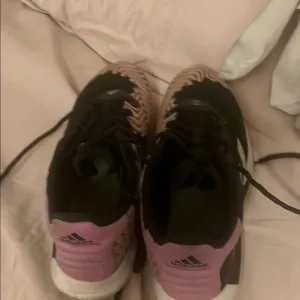 Adidas Black and Pink Athletic Shoes