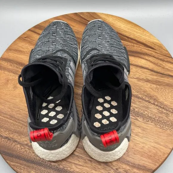 Adidas NMD R1 Shoes Mens Size 12 Glitch Gray Running Comfort Walking Sneakers