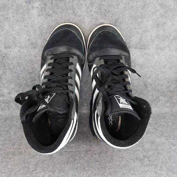 Adidas Shoes Mens 8.5 Sneakers Top Ten Hi Black White Leather Basketball Casual