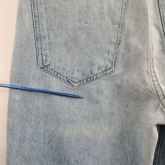 Agolde Criss-Cross Upsized Jeans (Sz 26) High Rise Straight Leg Suburbia