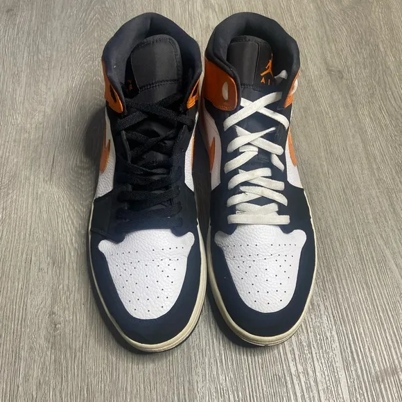 Air Jordan 1 Mid Shattered Backboard Mens Shoe Size 13 Orange 554724-058 Preown