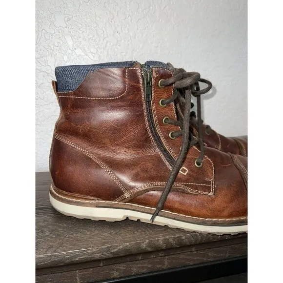 Aldo Leather Men’s Shoes Boots Dress Shoes High Ankle Brown Leather Size 13