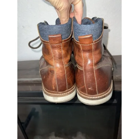 Aldo Leather Men’s Shoes Boots Dress Shoes High Ankle Brown Leather Size 13