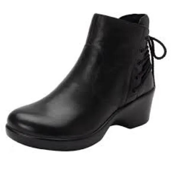 Alegria Stevee rocknrolla black leather boots size 37 comfort shoes minimal