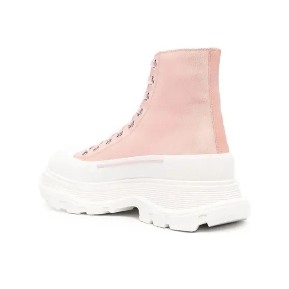Alexander McQueen Pink Leather Treadslick Boot