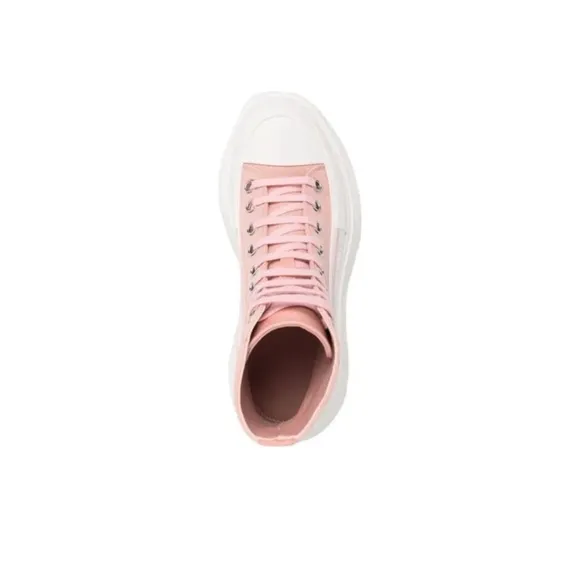 Alexander McQueen Pink Leather Treadslick Boot