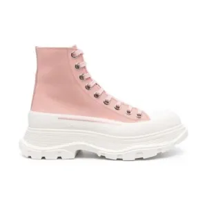 Alexander McQueen Pink Leather Treadslick Boot