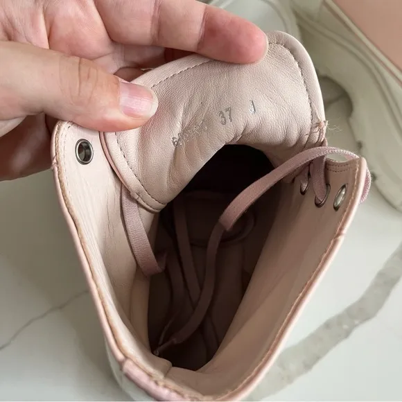 Alexander McQueen Pink Leather Treadslick Boot