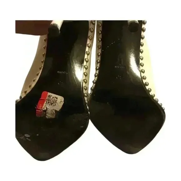 Alexander Wang Women's White Studded Ankle Boots High Heel Party Shoes
