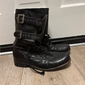 All Saints Leather Ankle Boots with Straps