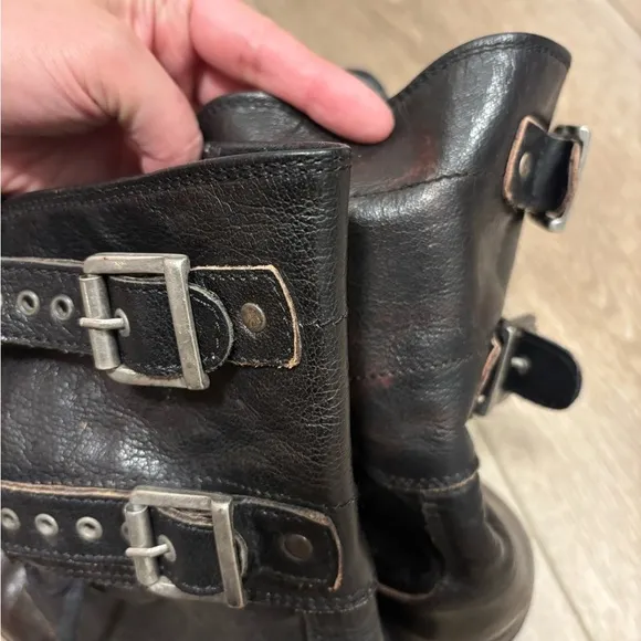 All Saints Leather Ankle Boots with Straps