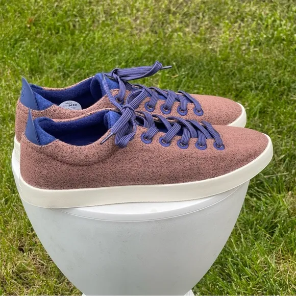 Allbirds Wool Piper Shoes Mens 10 Brown Blue Cocoa Haze Sneakers Comfort
