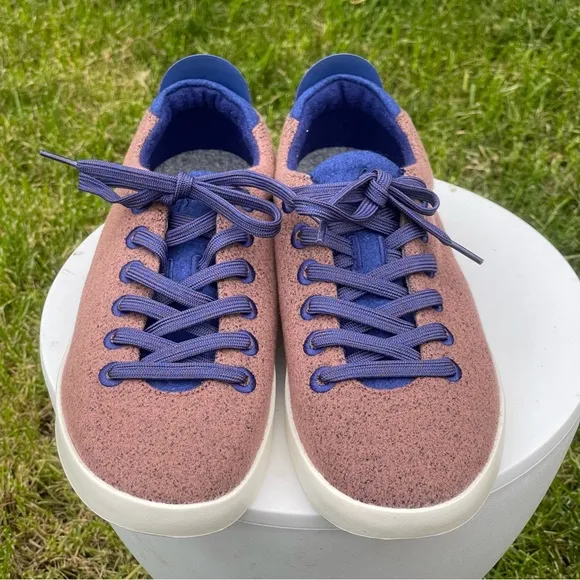 Allbirds Wool Piper Shoes Mens 10 Brown Blue Cocoa Haze Sneakers Comfort