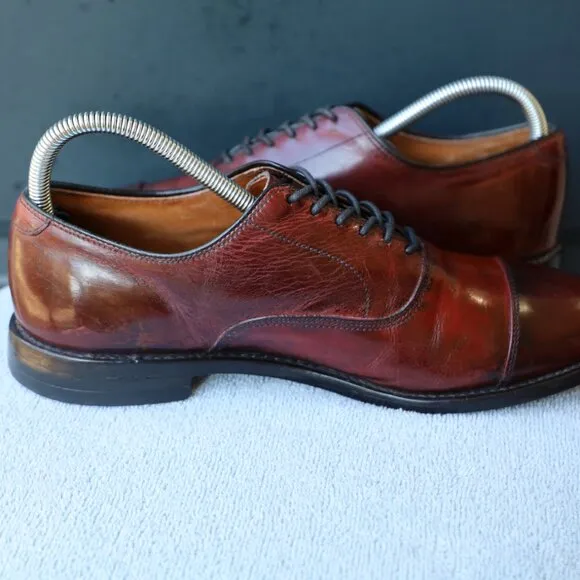 Allen Edmonds 8.5-B Park Avenue Burgundy Wingtip Mens Dress Shoes
