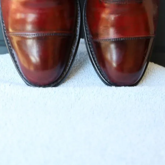 Allen Edmonds 8.5-B Park Avenue Burgundy Wingtip Mens Dress Shoes