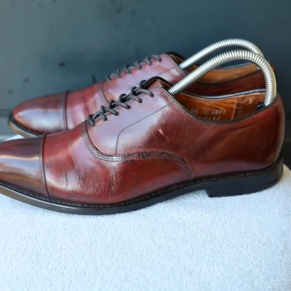 Allen Edmonds 8.5-B Park Avenue Burgundy Wingtip Mens Dress Shoes