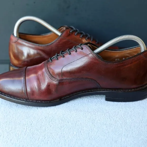 Allen Edmonds 8.5-B Park Avenue Burgundy Wingtip Mens Dress Shoes