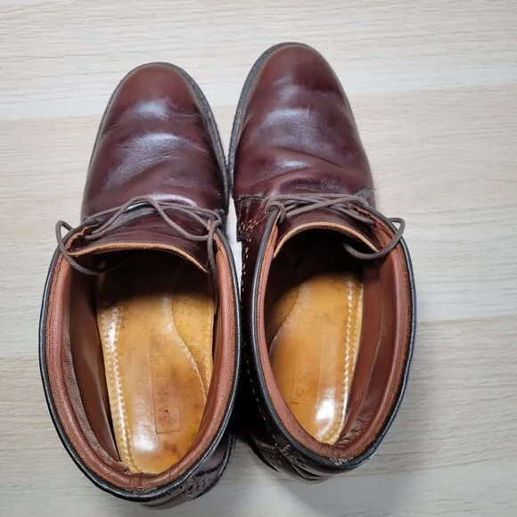 Allen Edmonds Bellevue Chukka Boots Mens 12 B Narrow Brown Leather Ankle Shoes