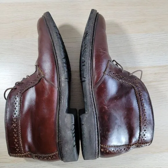 Allen Edmonds Bellevue Chukka Boots Mens 12 B Narrow Brown Leather Ankle Shoes