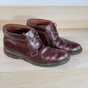 Allen Edmonds Bellevue Chukka Boots Mens 12 B Narrow Brown Leather Ankle Shoes