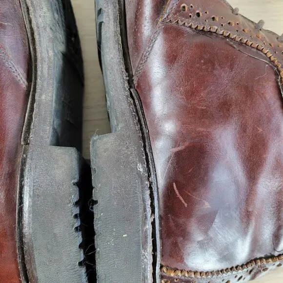 Allen Edmonds Bellevue Chukka Boots Mens 12 B Narrow Brown Leather Ankle Shoes