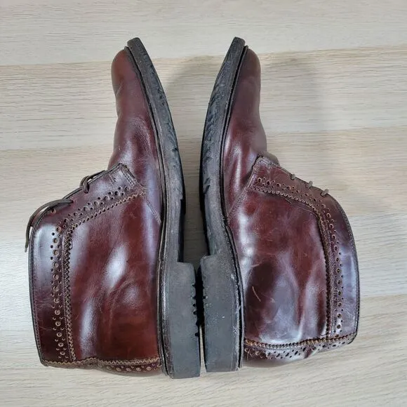 Allen Edmonds Bellevue Chukka Boots Mens 12 B Narrow Brown Leather Ankle Shoes