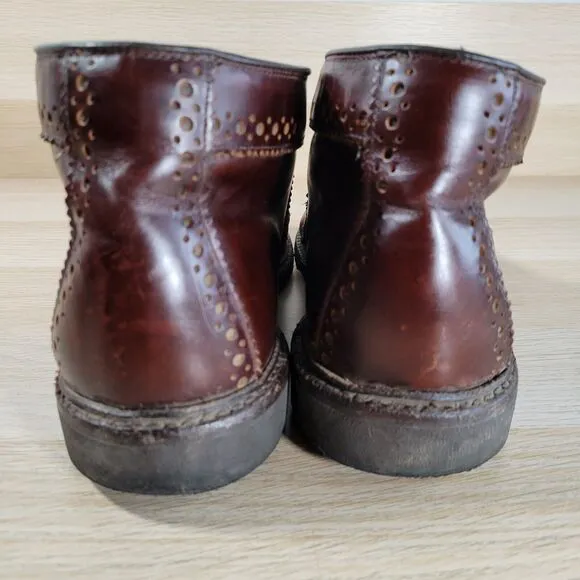 Allen Edmonds Bellevue Chukka Boots Mens 12 B Narrow Brown Leather Ankle Shoes
