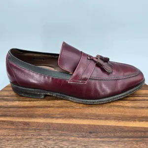 Allen Edmonds Biscayne Loafers Men's 11 D Burgundy Leather Tassel Dress Shoes