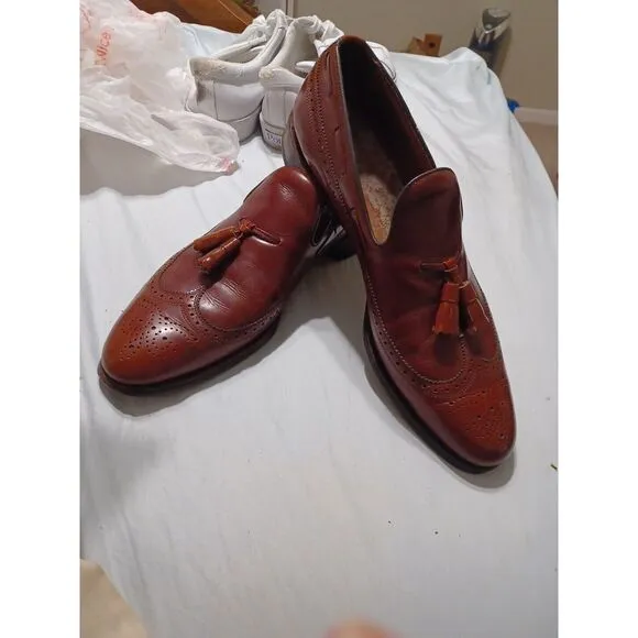 ALLEN‎ EDMONDS BREWICK Men's Tassel Loafers Shoes BROWN Size: 11A Made in USA