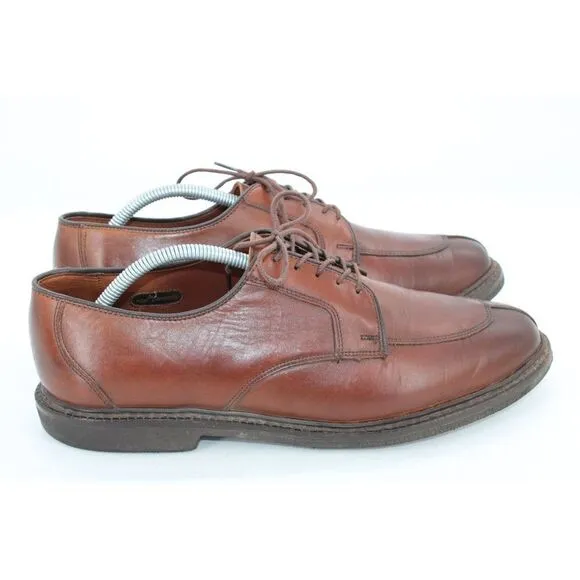 Allen Edmonds Brown Split Toe Oxford Mens Size 11 D Dress Shoes