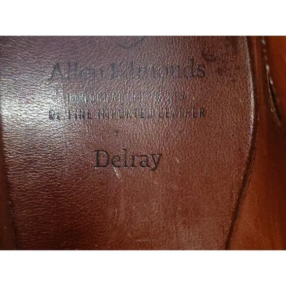 Allen Edmonds Delray Chili Red Leather Split Toe Oxford Dress Shoes Men's 10 D