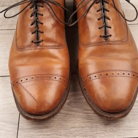 ALLEN EDMONDS Fifth Avenue Walnut‎ Brown Leather Sz 10.5 E Mens Dress Shoes