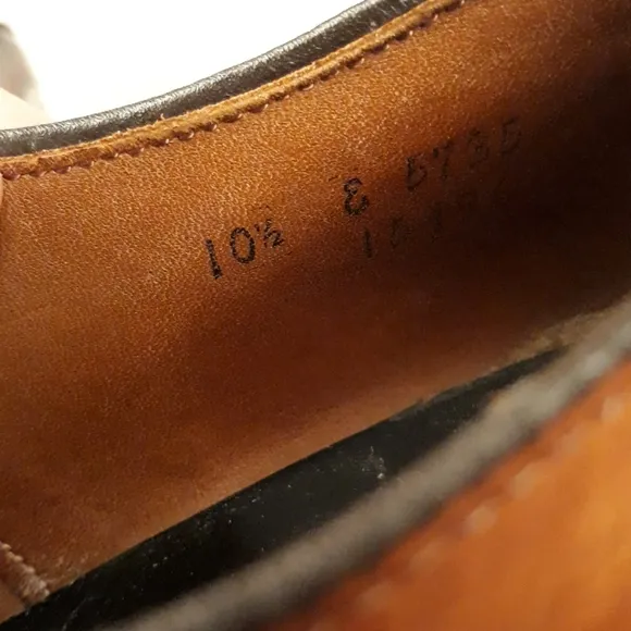 ALLEN EDMONDS Fifth Avenue Walnut‎ Brown Leather Sz 10.5 E Mens Dress Shoes