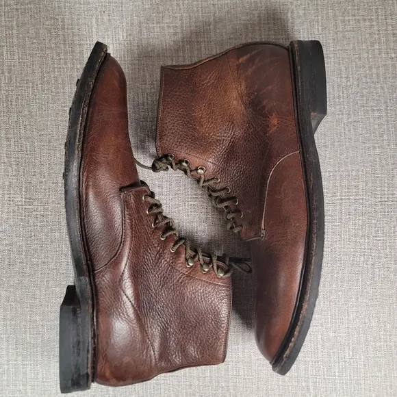 Allen Edmonds Higgins Mill Brown Leather Boots Men's Size 15 D Shoes
