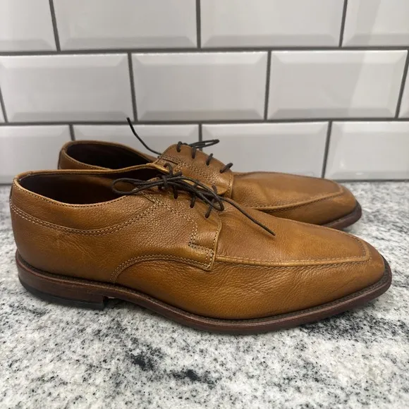 Allen Edmonds Jackson Shoes Mens 8 D Dress Oxfords Brown Pebbled Leather