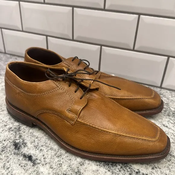 Allen Edmonds Jackson Shoes Mens 8 D Dress Oxfords Brown Pebbled Leather