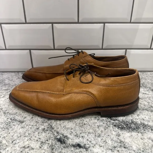 Allen Edmonds Jackson Shoes Mens 8 D Dress Oxfords Brown Pebbled Leather