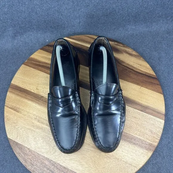 Allen Edmonds Kenwood Penny Loafers Mens 10.5E Black Leather Beefroll Shoes USA