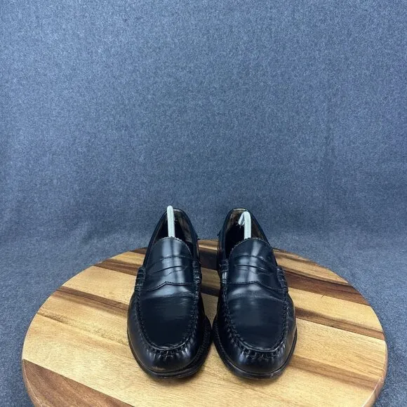 Allen Edmonds Kenwood Penny Loafers Mens 10.5E Black Leather Beefroll Shoes USA