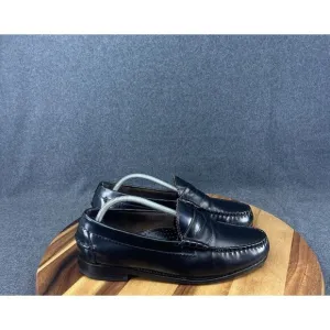 Allen Edmonds Kenwood Penny Loafers Mens 10.5E Black Leather Beefroll Shoes USA