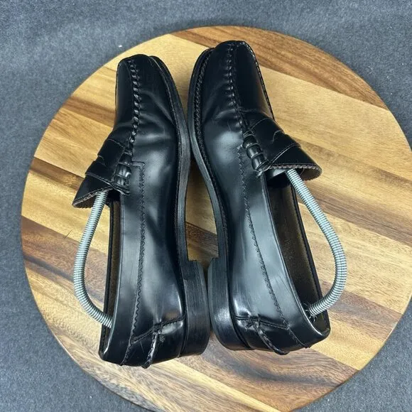 Allen Edmonds Kenwood Penny Loafers Mens 10.5E Black Leather Beefroll Shoes USA